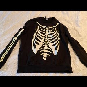 F21 Halloween Skeleton Sweatshirt